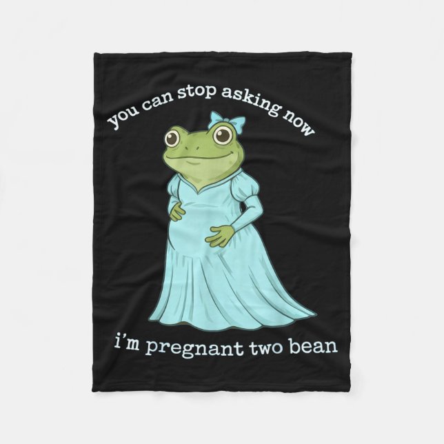 Funny Frog Pregnancy Announcement Medieval Pregnan Fleecedecke (Vorderseite)