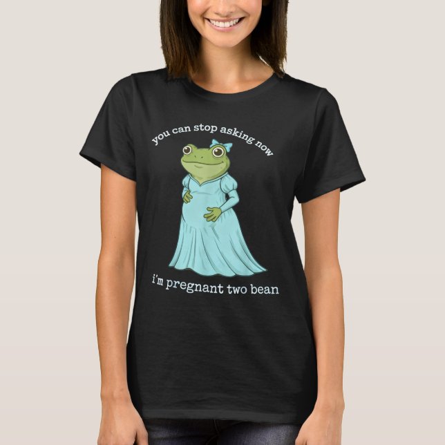 Funny Frog Pregnancy Announcement Medieval Pregnan T-Shirt (Vorderseite)