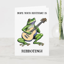 Funny Frog Puns Happy Birthday Karte