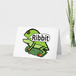 Funny Frog Ribbit Karte