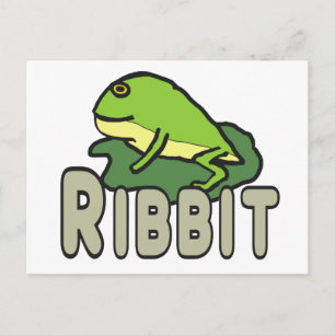 Funny Frog Ribbit Postkarte