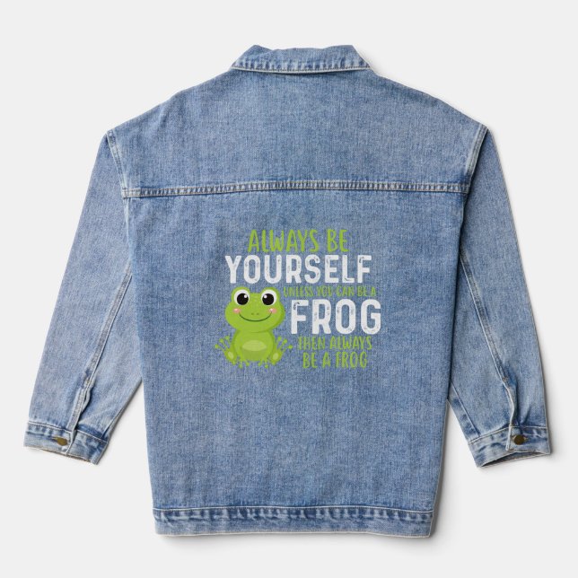 Funny Frog Shirt | sarkastisch | Funny Frog Jeansjacke (Rückseite)