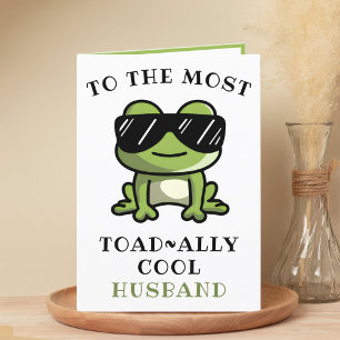 Funny Frog Toad Coole Ehefrau Happy Birthday Dankeskarte