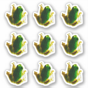 Funny Frog Toad Green Custom Cut Vinyl Sticker