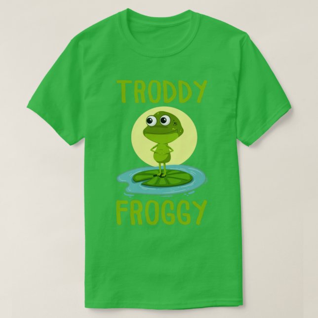 Funny Frog Troddy Froggy Niedlich Frog Gift T-Shirt (Design vorne)