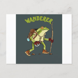 Funny Frog Wanderer Wild Animal Lover Gift Feiertagspostkarte