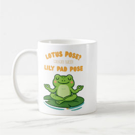Funny Frog Yoga Cartoon Lotus Lily Pad Pose Design Kaffeetasse
