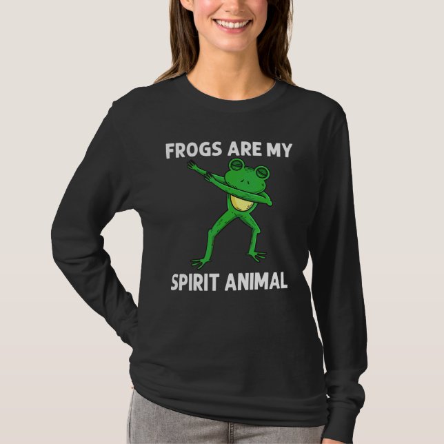 Funny Frogfor Men Dabbing Grüne Bäume Toad an T-Shirt (Vorderseite)