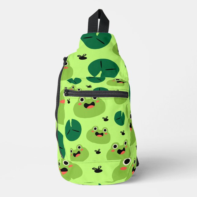 Funny Frogs Crossbody Bag (Vorderseite)