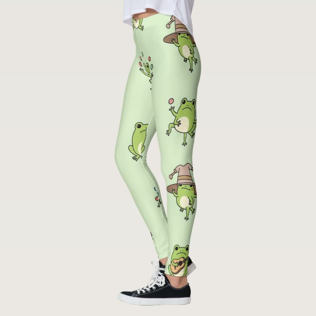 Funny Frogs on the Go Leggings (Links)
