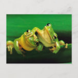 Funny Frogs Postkarte<br><div class="desc">Niedliche grüne Frösche</div>