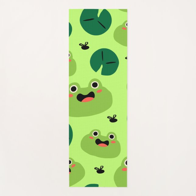Funny Frogs Yogamatte (Vorderseite)