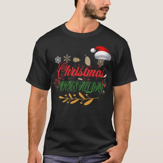 Funny Frohe Weihnachten T-Shirt (Vorderseite)