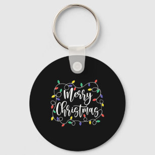 Funny frohe Weihnachts-Lichter Xmas Familie Männer Schlüsselanhänger