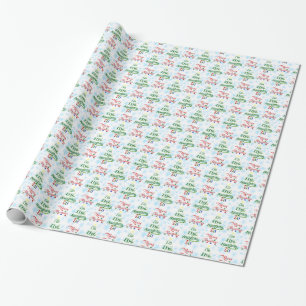 Funny frohe Weihnachtsfeiertag Naughty Elf Geschenkpapier
