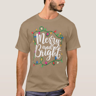 Funny fröhlich und hell Weihnachten Lichter Weihna T-Shirt