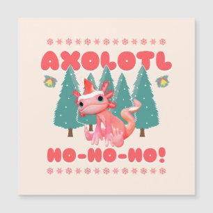 Funny Frory Weihnachten Axolotl Ho-Ho-Ho! Magnetkarte