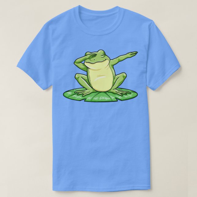 Funny Frosch beim Stöbern T-Shirt (Design vorne)