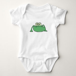 Funny Frosch Cartoon zeichnend Motif Muster Baby Strampler