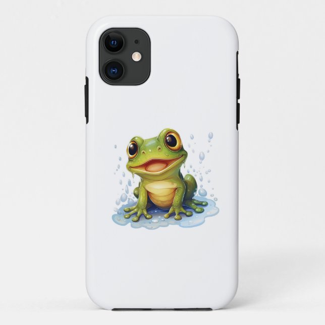 Funny Frosch Case-Mate iPhone Hülle (Rückseite)