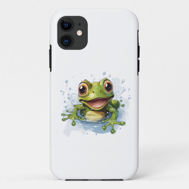 Funny Frosch Case-Mate iPhone Hülle (Rückseite)