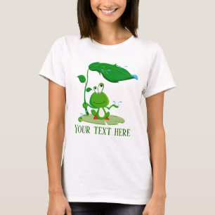 Funny Frosch fügen Text T-Shirt