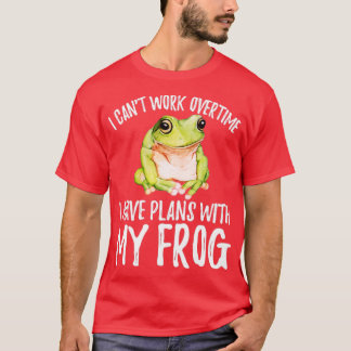 Funny Frosch ich kann nicht arbeiten Überstunden h T-Shirt