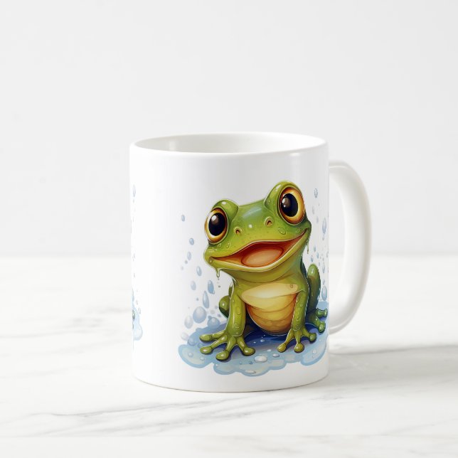 Funny Frosch Kaffeetasse (VorderseiteRechts)