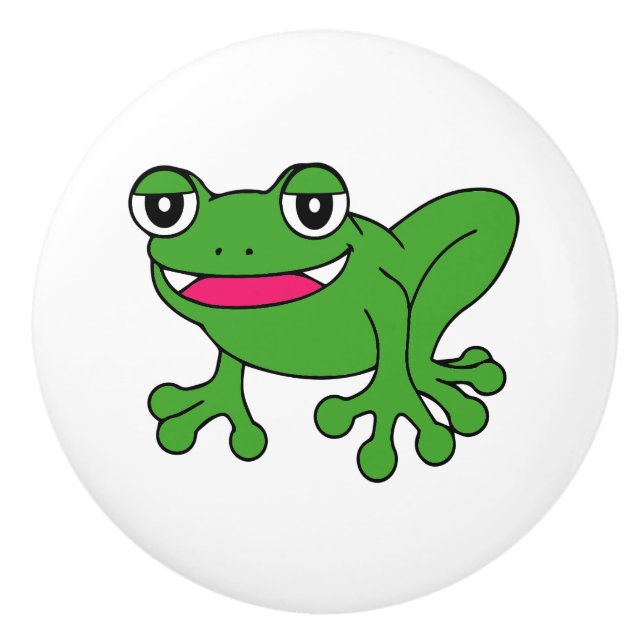 Funny Frosch Keramikknauf (Vorderseite)