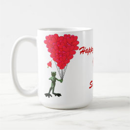 Funny Frosch & Liebe Herzchen Valentines Tasse