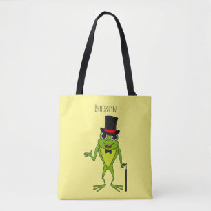 Funny Frosch mit Top-Hut-Cartoon