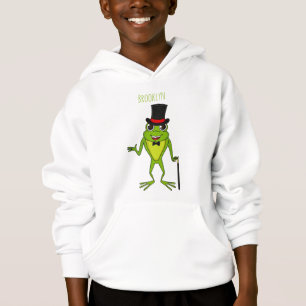 Funny Frosch mit Top-Hut-Cartoon Hoodie