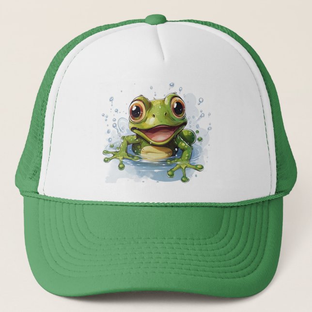 Funny Frosch Truckerkappe (Vorderseite)