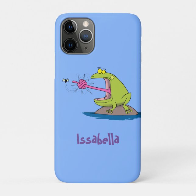 Funny Frosch und Fliege Cartoon Case-Mate iPhone Hülle (Rückseite)