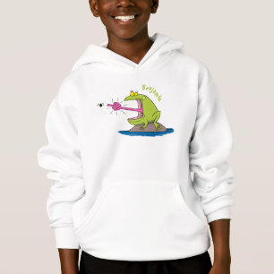 Funny Frosch und Fliege Cartoon Hoodie