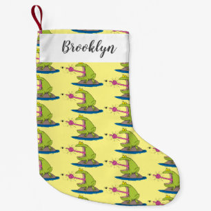 Funny Frosch und Fliege Cartoon Kleiner Weihnachtsstrumpf