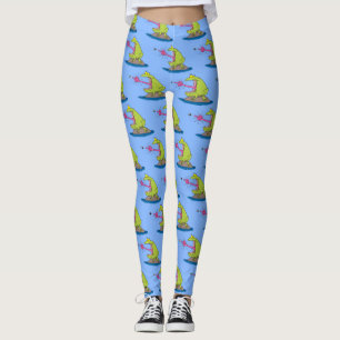 Funny Frosch und Fliege Cartoon Leggings