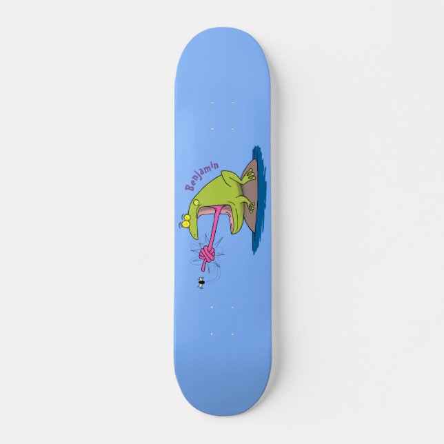 Funny Frosch und Fliege Cartoon Skateboard (Vorne)