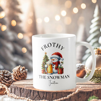 Funny Frosty Personalisiert Snowman Kaffeetasse