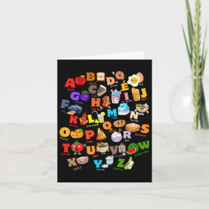 Funny Fruit and Feinschmecker Alphabet Abcs Kinder Karte