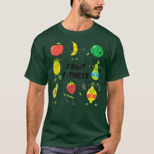 Funny Fruit Fitness Pun Pattern rosa T-Shirt