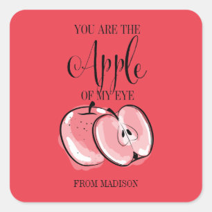 Funny Fruit Pun Apple Valentine Aufkleber