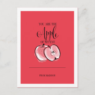 Funny Fruit Pun Apple Valentine Postkarte