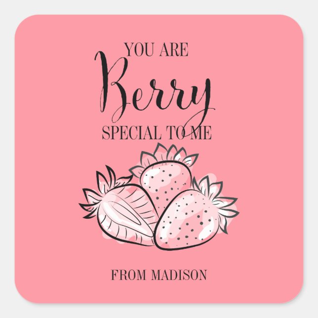 Funny Fruit Pun Berry Special Valentine Sticker (Vorderseite)