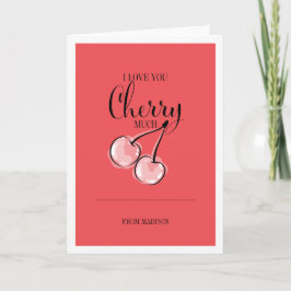 Funny Fruit Pun Cherry Valentine Card Feiertagskarte