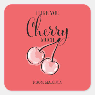 Funny Fruit Pun Cherry Valentine Sticker