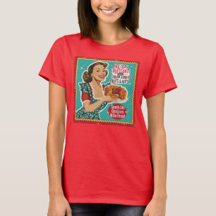 Funny Fruitcake Christmas Girl - Retro T Shirt