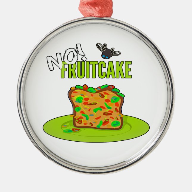 Funny Fruitcake Ornament Aus Metall (Vorne)
