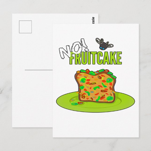Funny Fruitcake T - Shirt Postkarte (Vorne/Hinten)