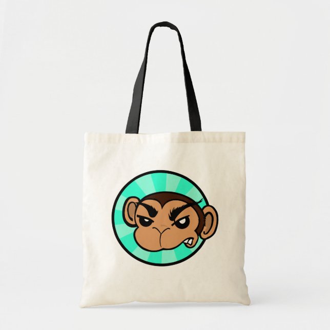 FUNNY FRUSTRATED MONKEY TOTE BAG TRAGETASCHE (Vorne)